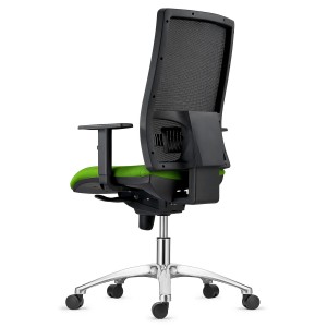 Silla Ergonómica EMERSON, base metálica, homologada 8h, negro