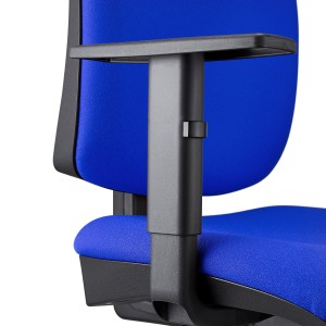 Silla Ergonómica PIERO, en Tela color Negro, con Base Metálica, Reposacabezas y Brazos Ajustables