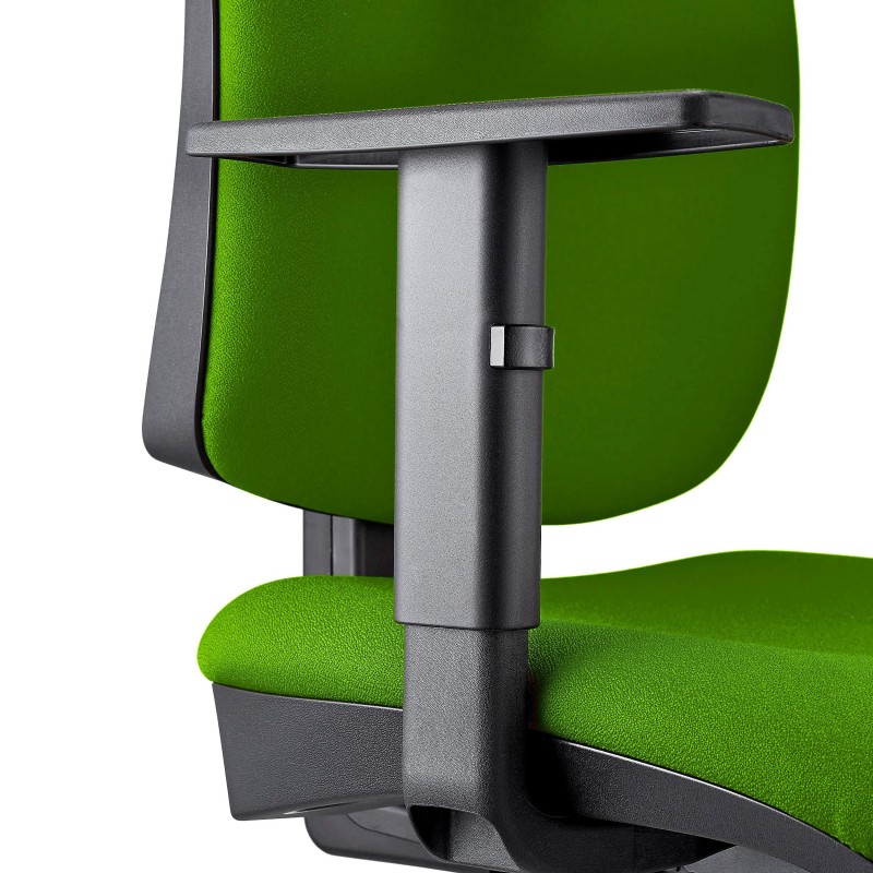 Silla Ergonómica PIERO, en Tela color Negro, con Base Metálica, Reposacabezas y Brazos Ajustables