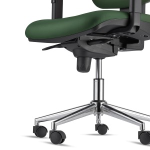 Silla Ergonómica PIERO, en Piel color Negro, con Base Metálica, Brazos Ajustables y Reposacabezas
