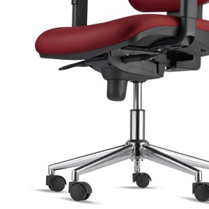 Silla Ergonómica PIERO, en Piel Natural color Negro, con Base Metálica, Brazos Ajustables y Reposacabezas
