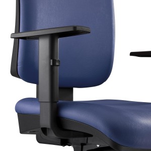 Silla Ergonómica PIERO, en Piel Natural color Negro, con Base Metálica, Brazos Ajustables y Reposacabezas