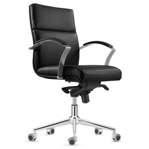 Sillón de Oficina RABAT, gran dalidad, piel negra