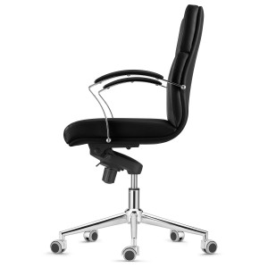 Sillón de Oficina RABAT, gran dalidad, piel negra