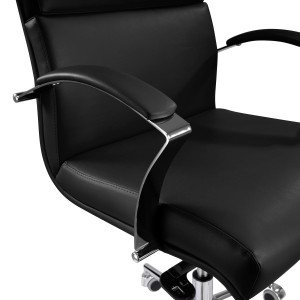 Sillón de Oficina RABAT, gran dalidad, piel negra