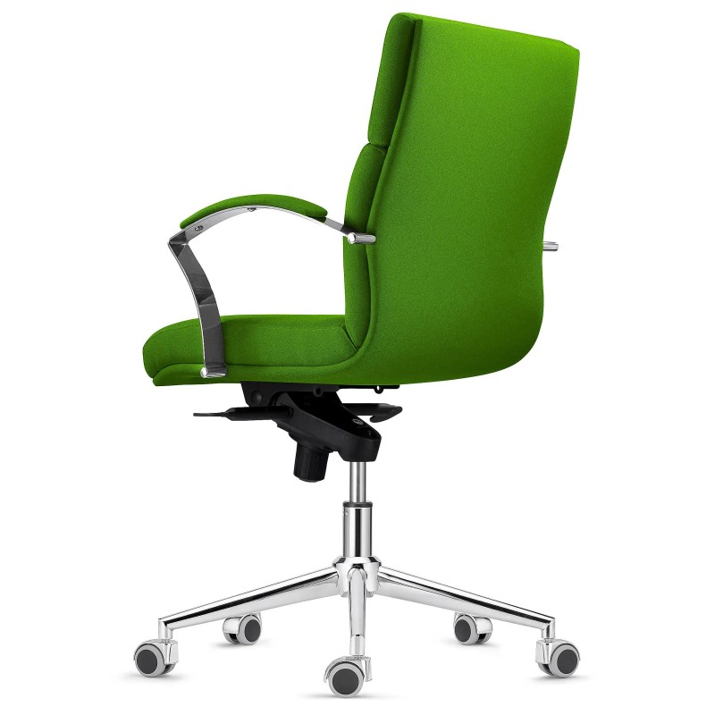 Sillón de Oficina RABAT en Tela color Negro, Respaldo Medio