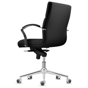 Sillón de Oficina RABAT en Tela color Negro, Respaldo Medio