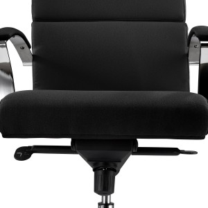 Sillón de Oficina RABAT en Tela color Negro, Respaldo Medio