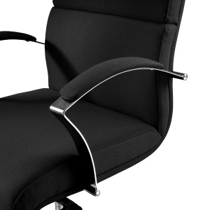 Sillón de Oficina RABAT en Tela color Negro, Respaldo Medio