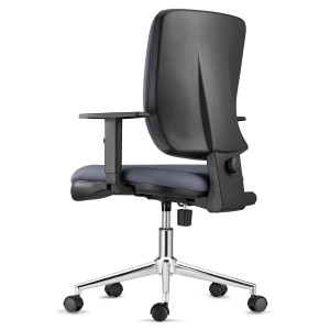 Silla Ergonómica DIEGO en Tela color Negro con Base Metálica