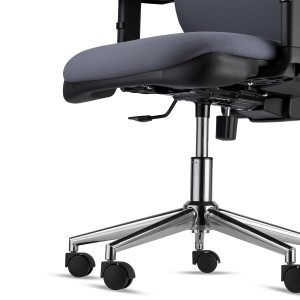 Silla Ergonómica DIEGO en Tela color Negro con Base Metálica