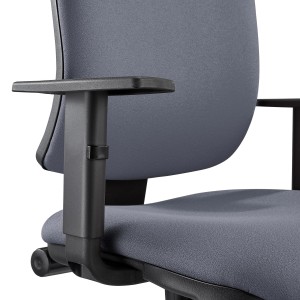 Silla Ergonómica DIEGO en Tela color Negro con Base Metálica