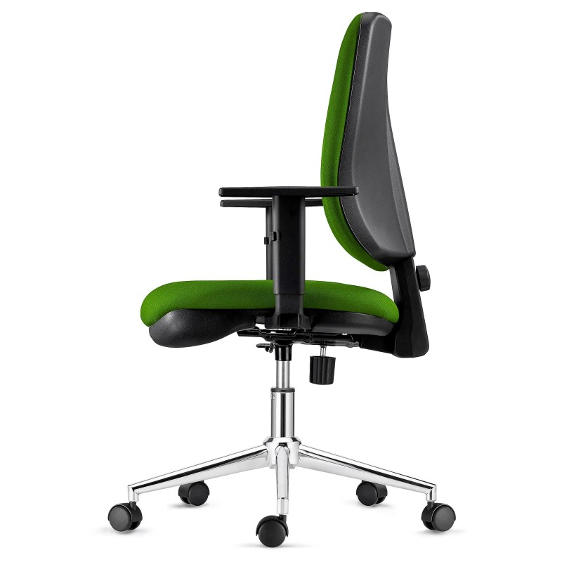 Silla Ergonómica DIEGO en Tela color Negro con Base Metálica