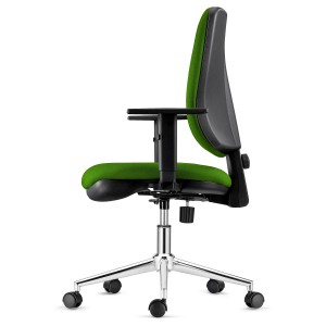Silla Ergonómica DIEGO en Tela color Negro con Base Metálica