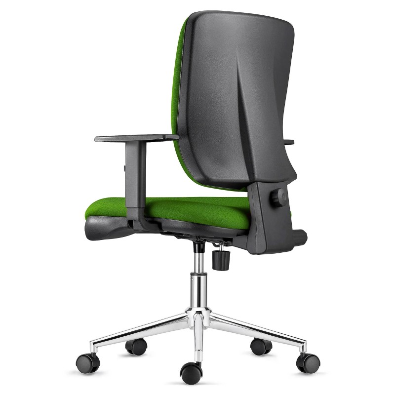 Silla Ergonómica DIEGO en Tela color Negro con Base Metálica
