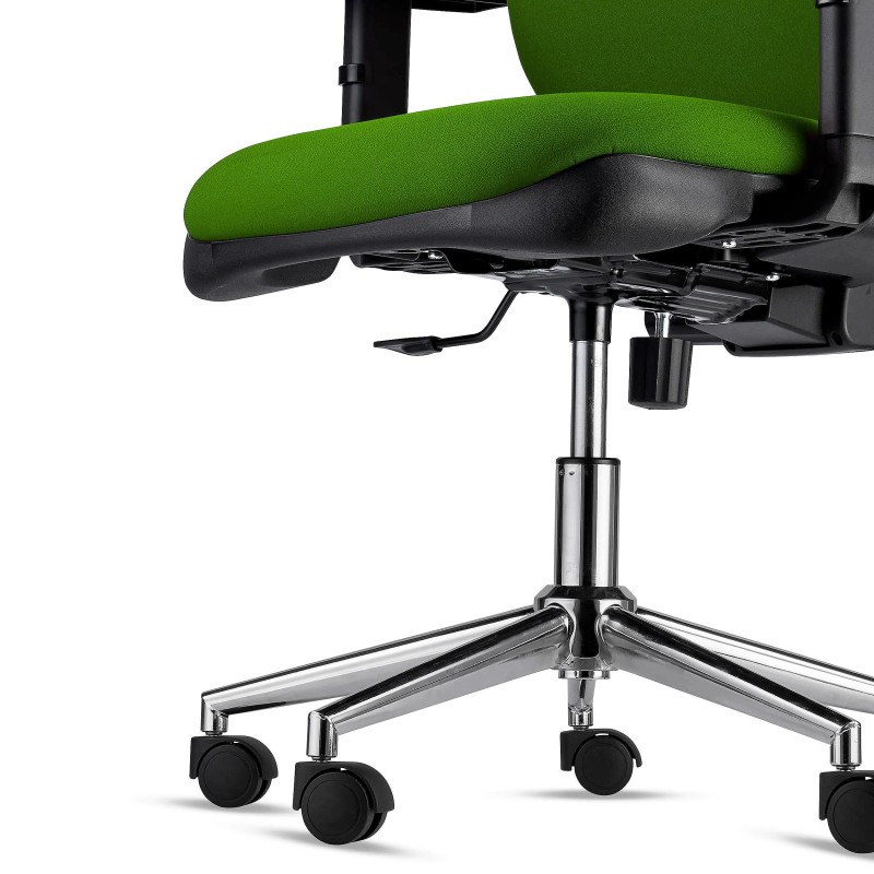 Silla Ergonómica DIEGO en Tela color Negro con Base Metálica