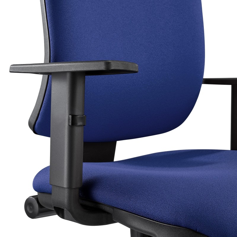 Silla Ergonómica DIEGO en Tela color Negro con Base Metálica