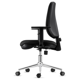 Silla Ergonómica DIEGO en Tela color Negro con Base Metálica 2
