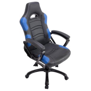 Silla Gaming AUKE en Piel color Negro/Blanco