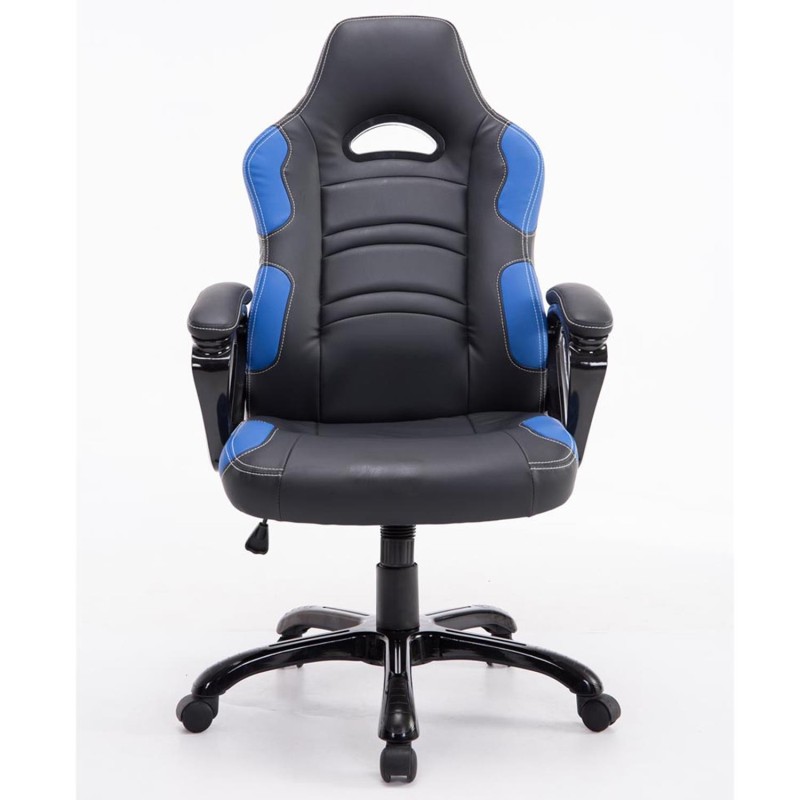 Silla Gaming AUKE en Piel color Negro/Blanco