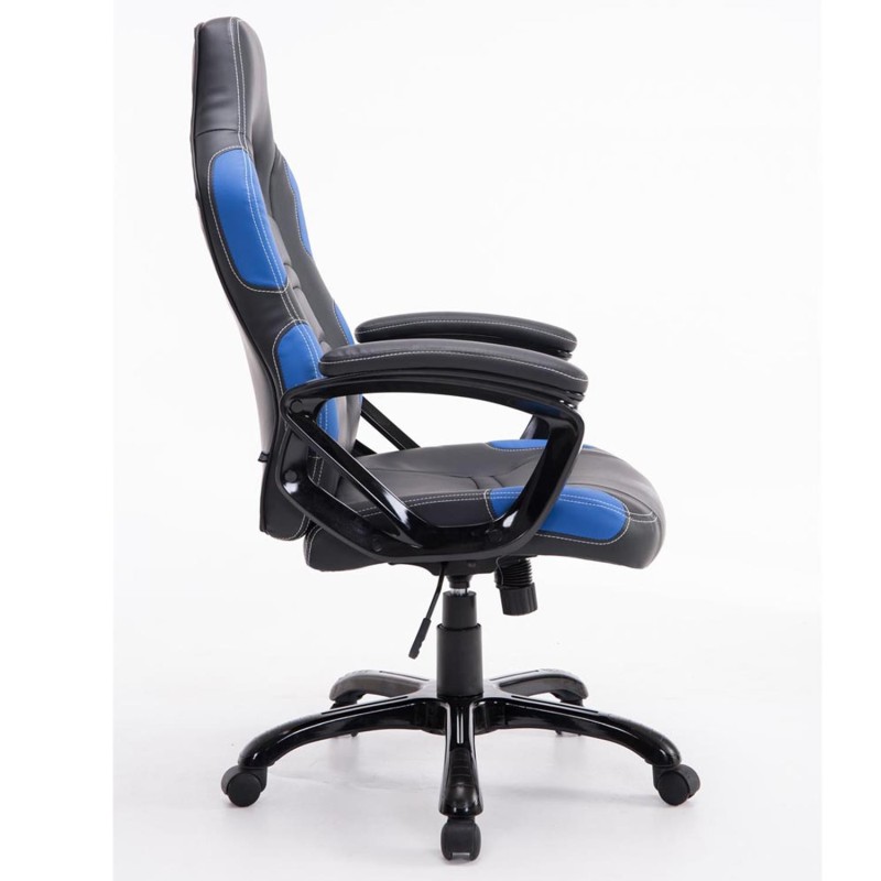 Silla Gaming AUKE en Piel color Negro/Blanco