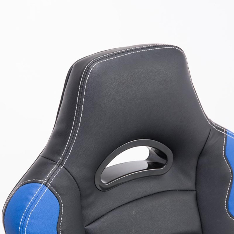 Silla Gaming AUKE en Piel color Negro/Blanco