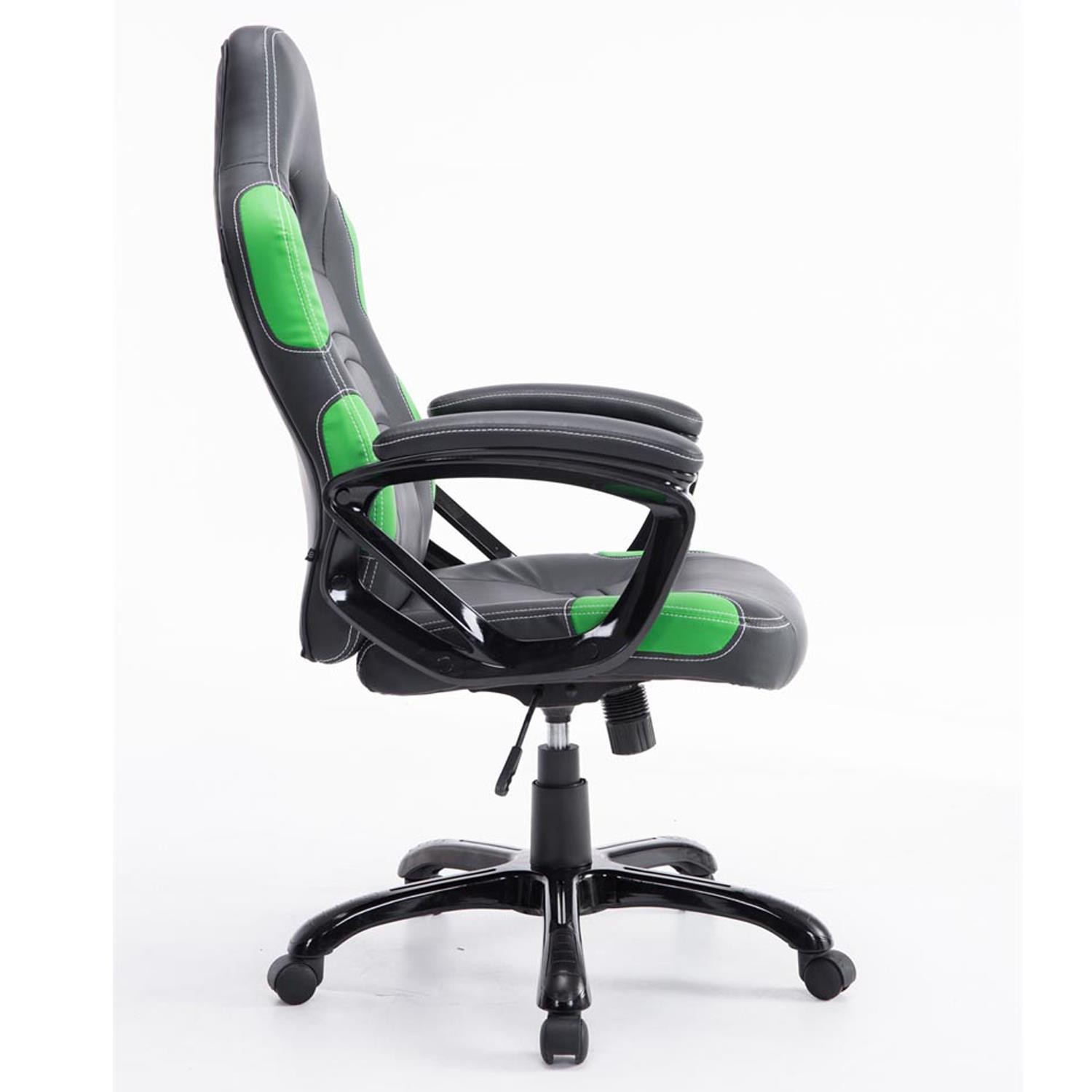 Silla Gaming AUKE, Reclinable, Diseño Deportivo, en Piel color Negro/Blanco
