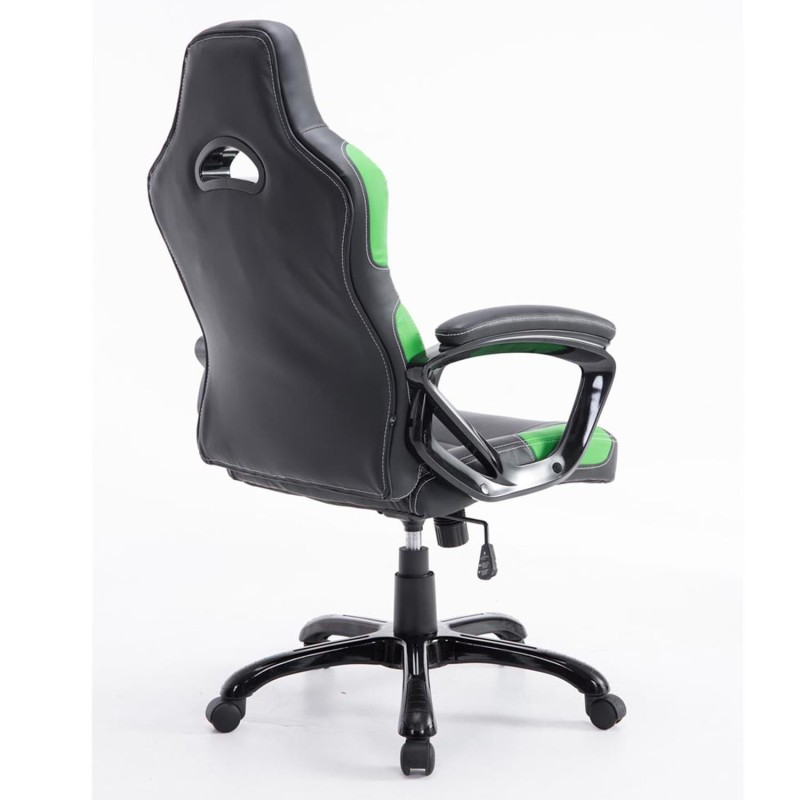 Silla Gaming AUKE en Piel color Negro/Blanco