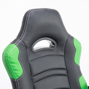 Silla Gaming AUKE en Piel color Negro/Blanco