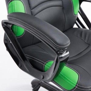 Silla Gaming AUKE en Piel color Negro/Blanco