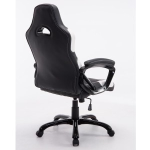 Silla Gaming AUKE en Piel color Negro/Blanco