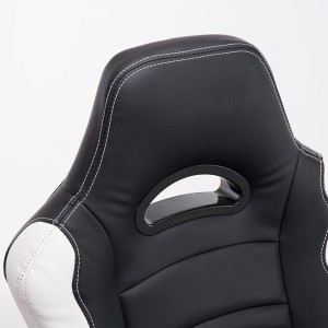 Silla Gaming AUKE en Piel color Negro/Blanco