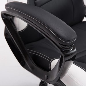 Silla Gaming AUKE en Piel color Negro/Blanco