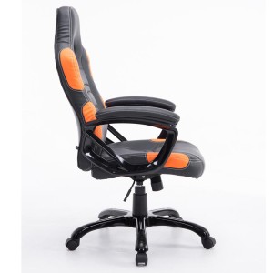 Silla Gaming AUKE en Piel color Negro/Blanco