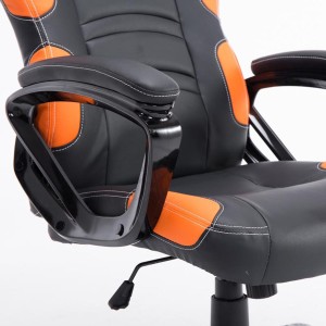 Silla Gaming AUKE en Piel color Negro/Blanco