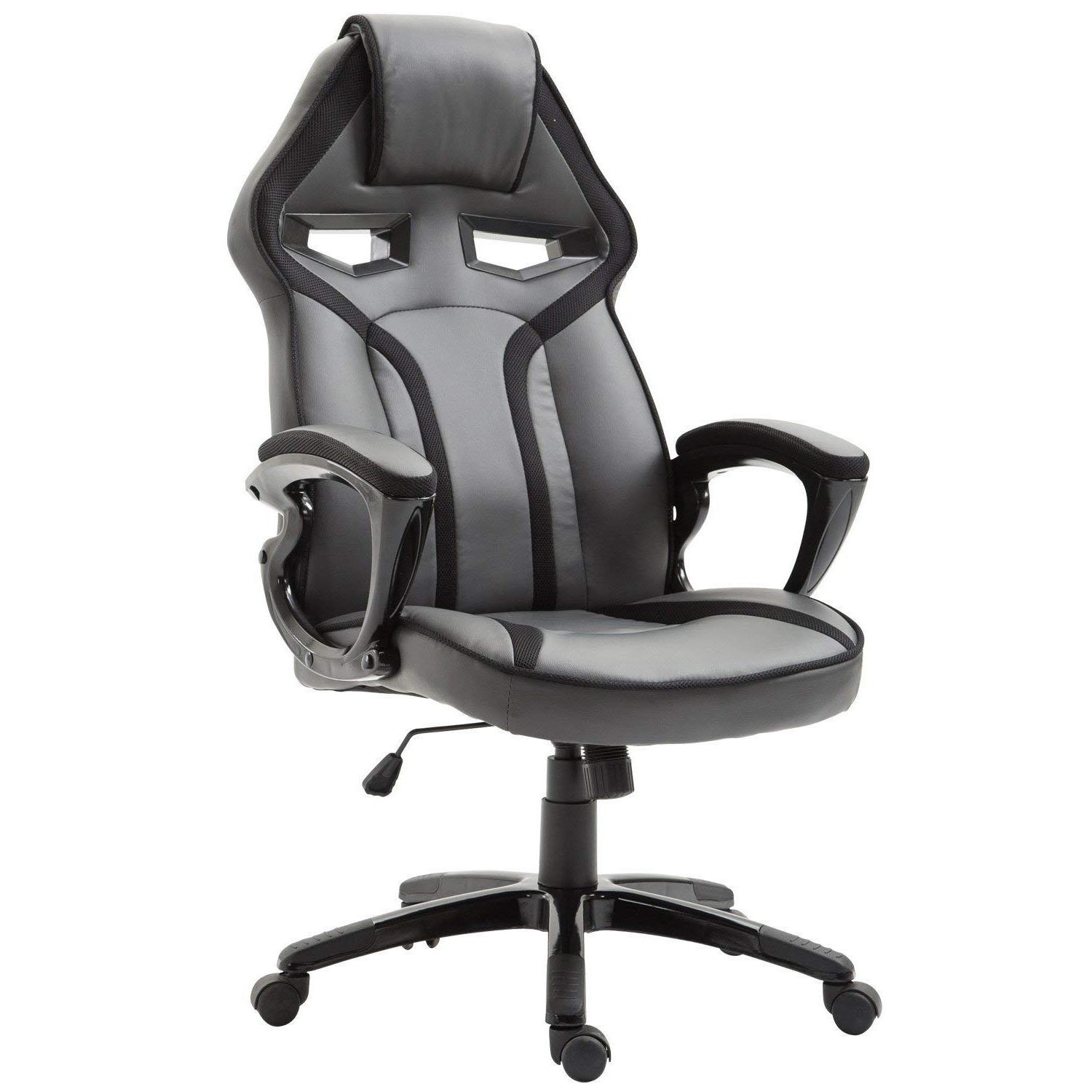 Silla Gaming GOTAM, Mecanismo Basculante, Diseño Deportivo, en Piel color Amarillo