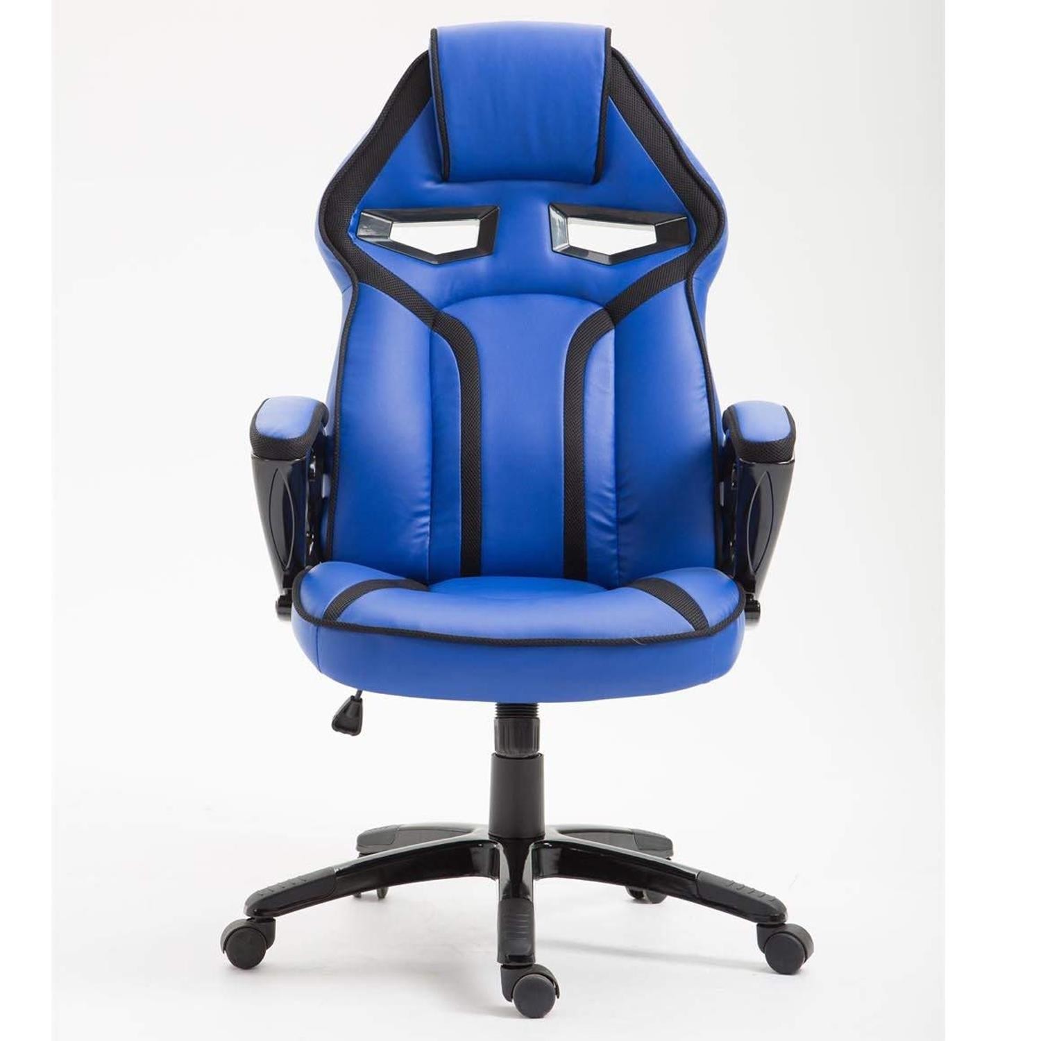 Silla Gaming GOTAM, Mecanismo Basculante, Diseño Deportivo, en Piel color Amarillo