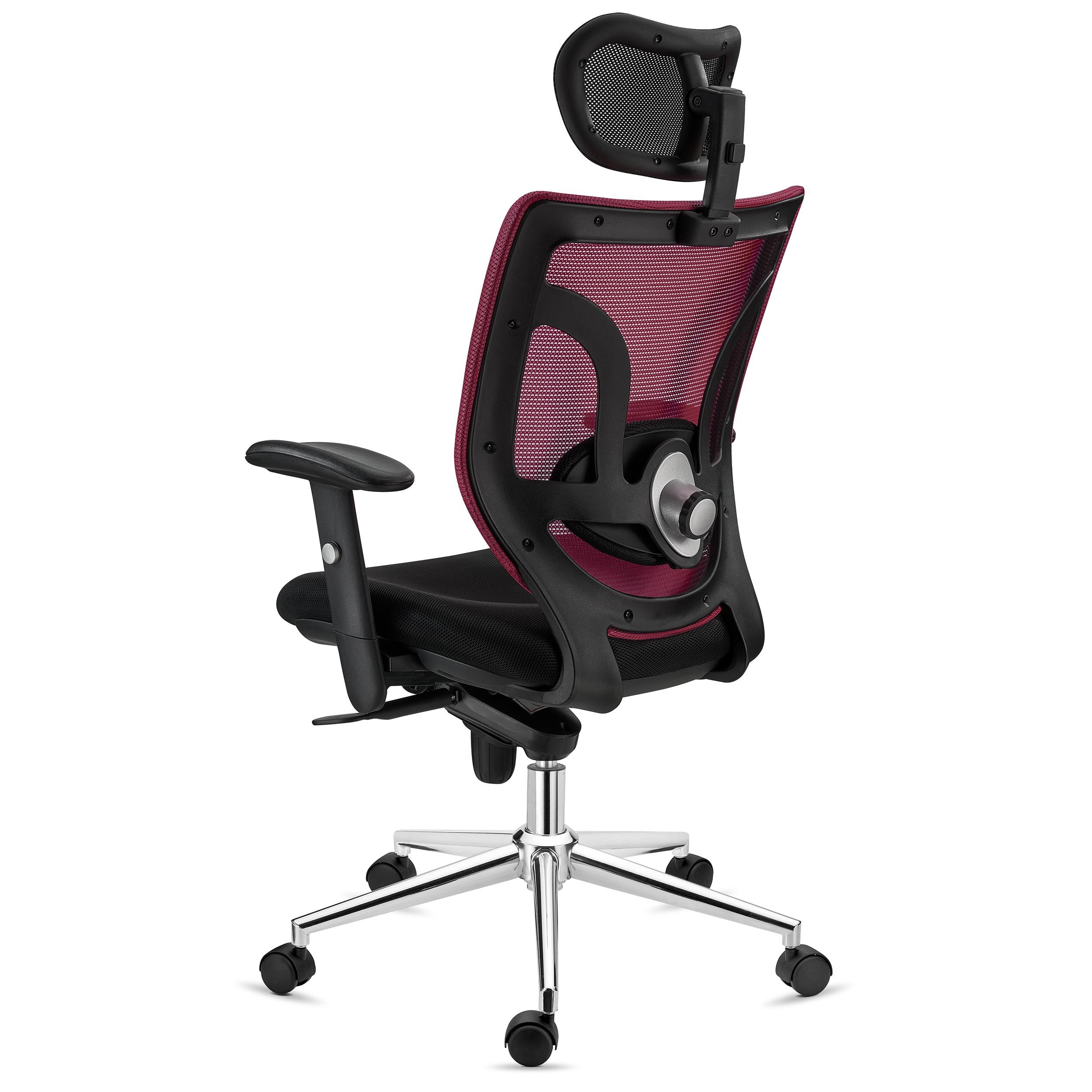 Silla Ergonómica LAMBO, Uso 8H, Reposacabezas, Increíble Soporte Lumbar, En Negro