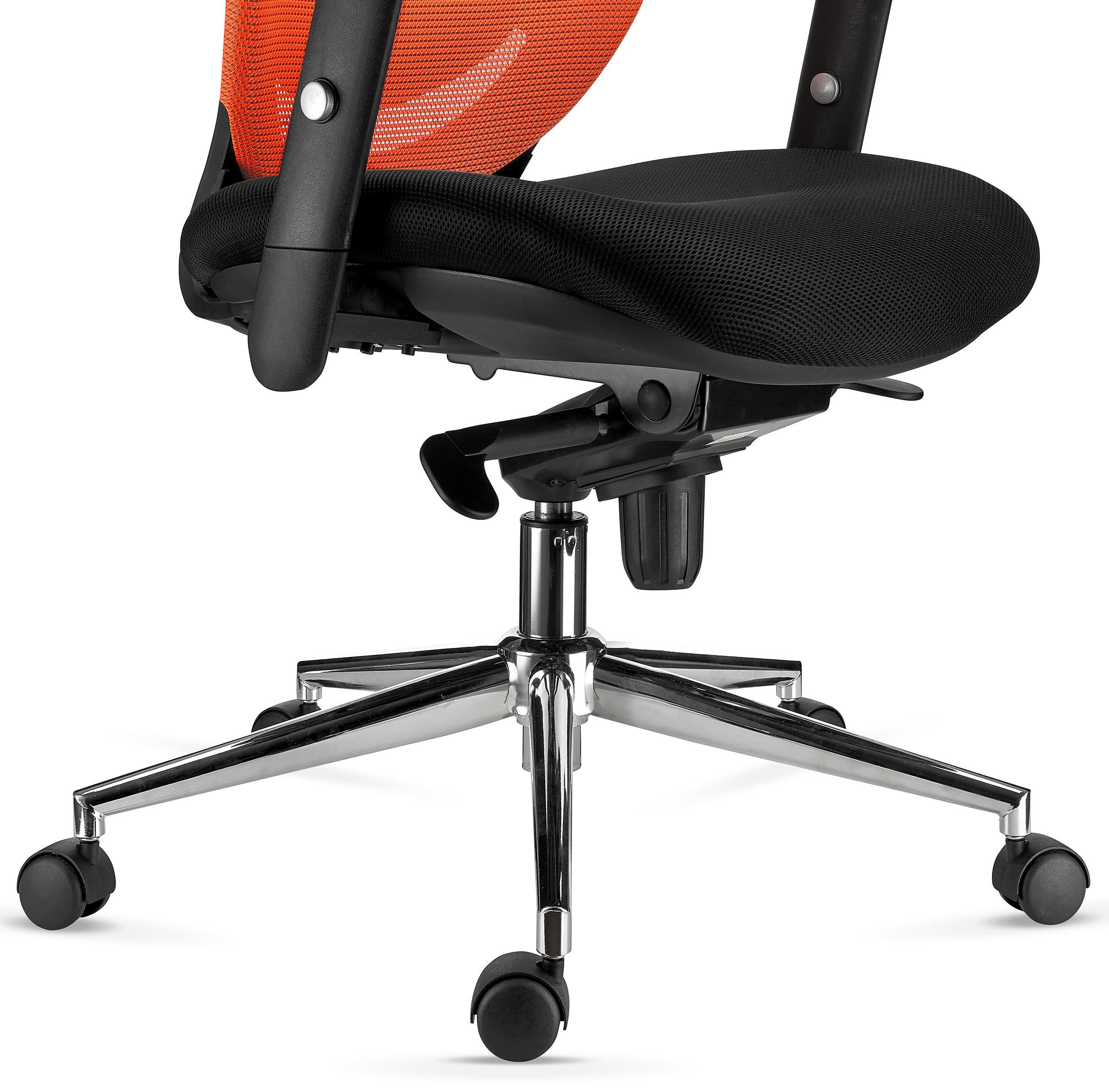 Silla Ergonómica LAMBO, Uso 8H, Reposacabezas, Increíble Soporte Lumbar, En Negro