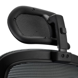 Silla Ergonómica MARKO, reposacabezas y soporte lumbar, en negro