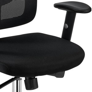 Silla Ergonómica MARKO, reposacabezas y soporte lumbar, en negro