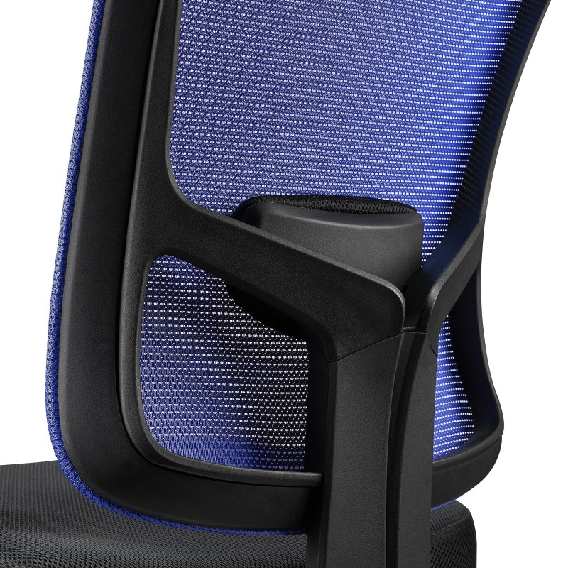 Silla Ergonómica MARKO, reposacabezas y soporte lumbar, en negro