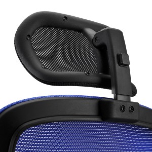 Silla Ergonómica MARKO, reposacabezas y soporte lumbar, en negro