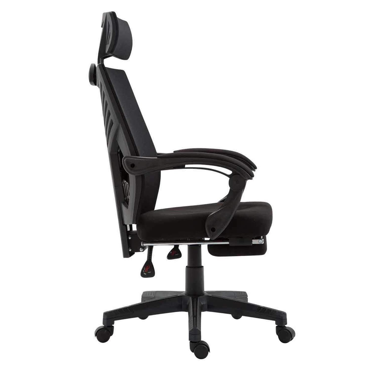 Silla Gaming NEON, Ergonómica, Reposapiés Extensible, en Malla Transpirable Negra