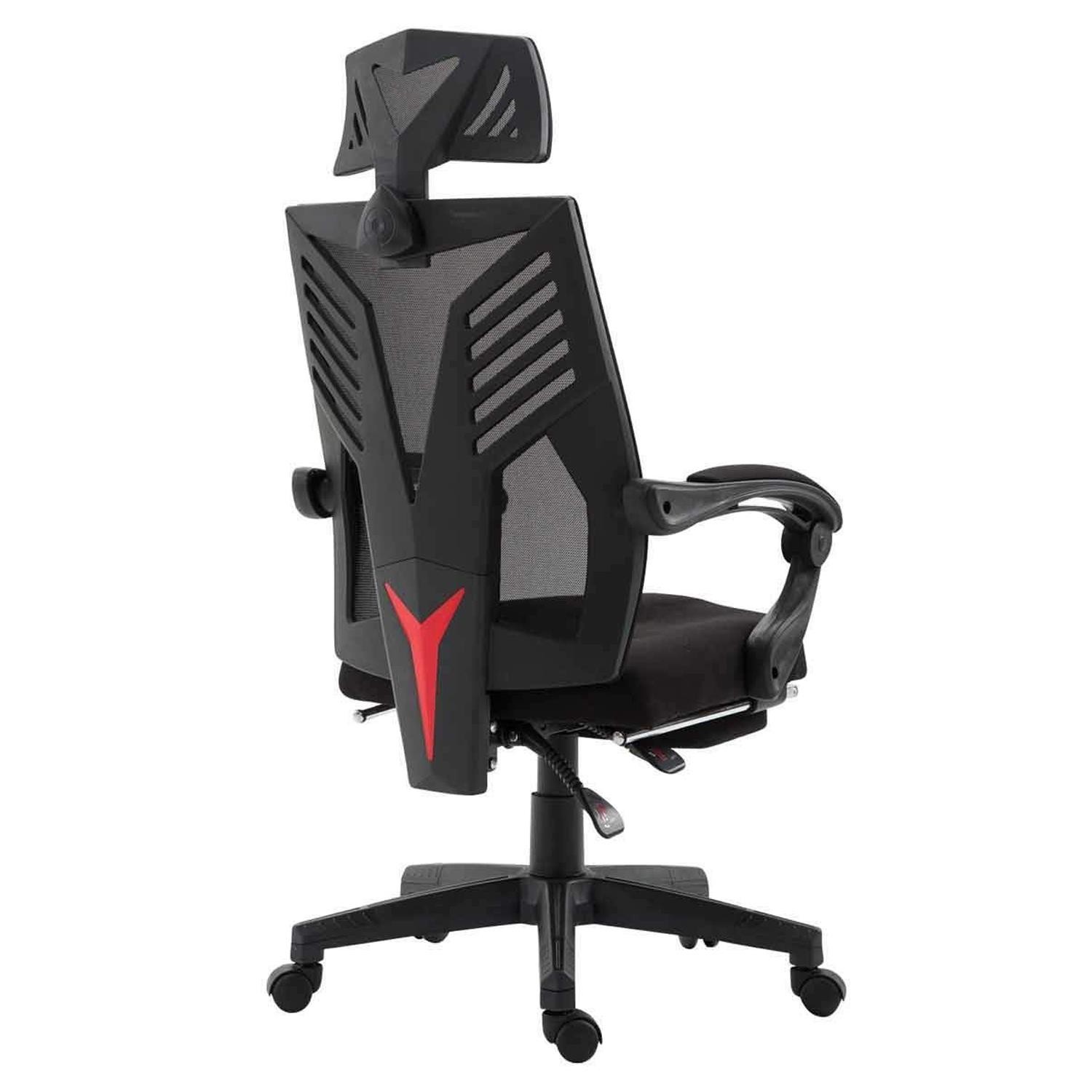 Silla Gaming NEON, Ergonómica, Reposapiés Extensible, en Malla Transpirable Negra