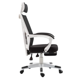 Silla Gaming NEON WHITE en Malla Transpirable Negra 2
