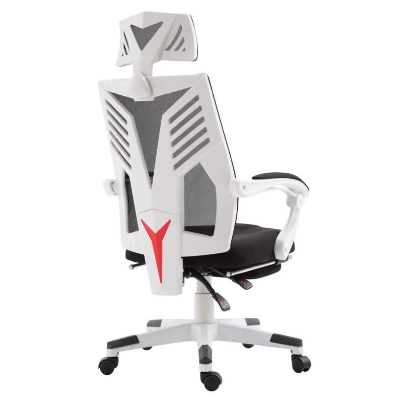Silla Gaming NEON WHITE en Malla Transpirable Negra