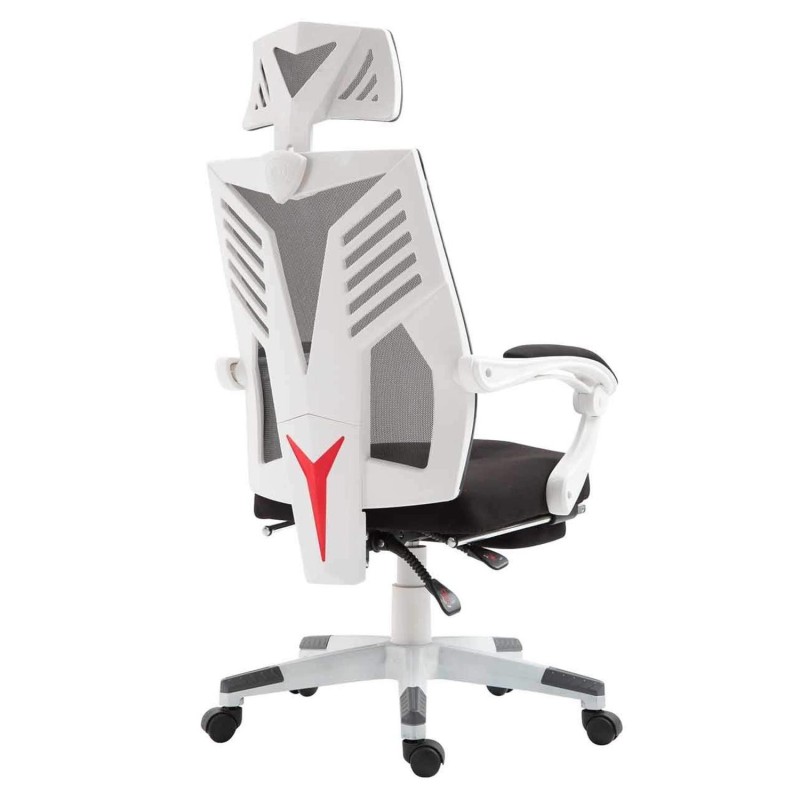 Silla Gaming NEON WHITE en Malla Transpirable Negra