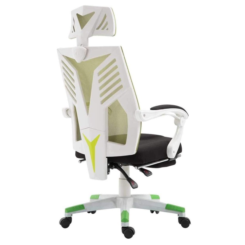 Silla Gaming NEON WHITE en Malla Transpirable Negra