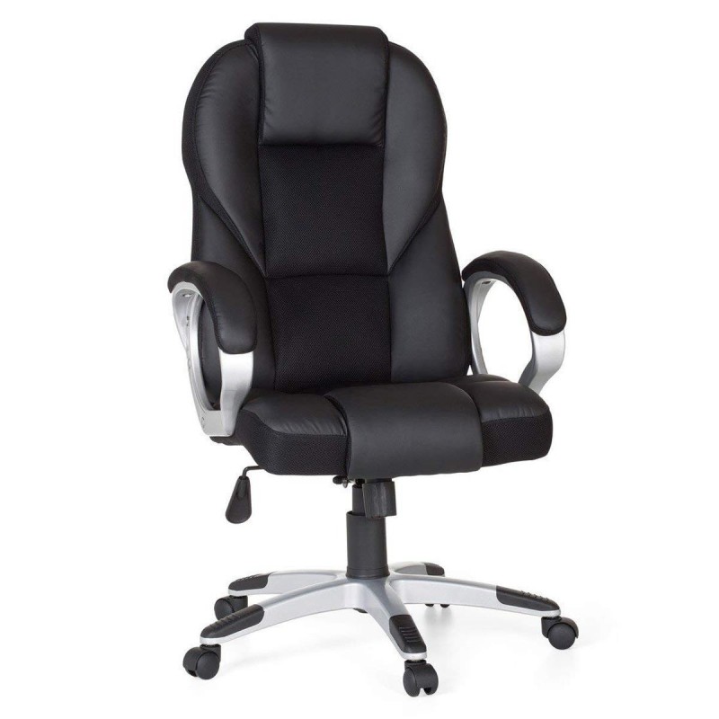 Silla Gaming ELIU en Piel y Malla Negra